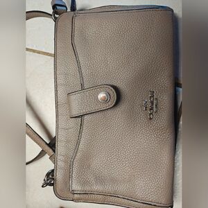 Coach Brown and Tan Leather Shoulder Bag